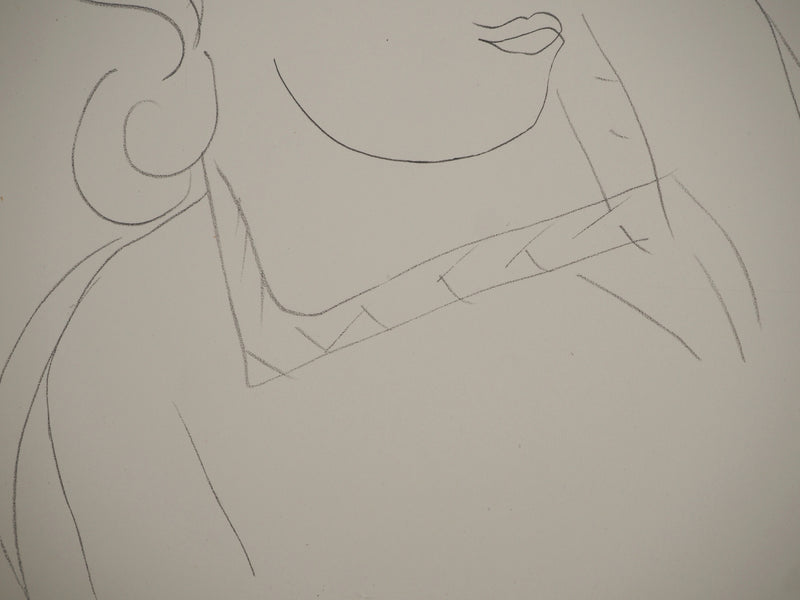 Henri MATISSE : Buste féminin aux fleur, Lithographie originale (photo de détail 5) - Crédit photo : Galerie Art.Paris