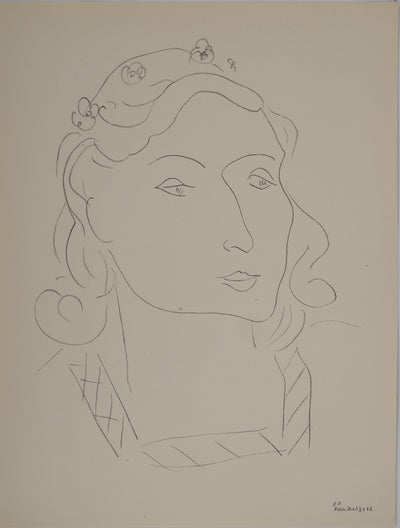 Henri MATISSE : Ornement flora, Lithographie originale (vue générale) - Crédit photo : Galerie Art.Paris