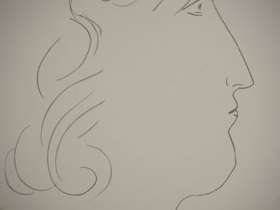 Henri MATISSE : Etude de profil aux fleur, Lithographie originale (photo de détail 5) - Crédit photo : Galerie Art.Paris