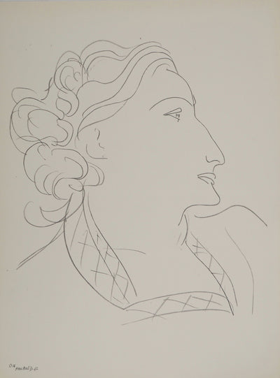 Henri MATISSE : Profil fémini, Lithographie originale (vue générale) - Crédit photo : Galerie Art.Paris