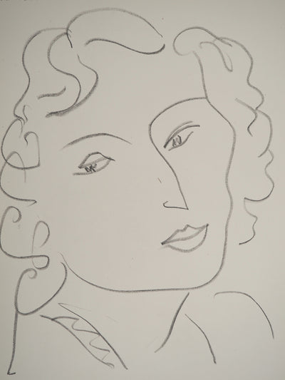 Henri MATISSE : Jeune fille au sourire en coi, Lithographie originale (photo de détail 2) - Crédit photo : Galerie Art.Paris