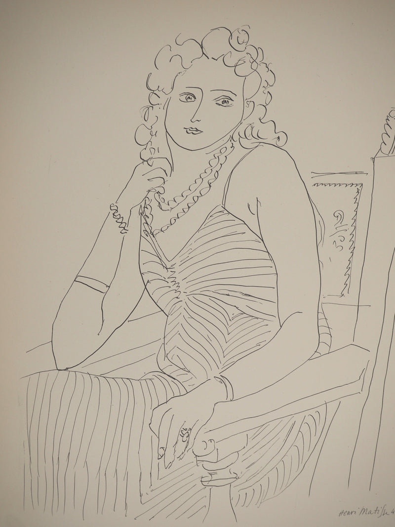 Henri MATISSE : Femme élégante assis, Lithographie originale (photo de détail 2) - Crédit photo : Galerie Art.Paris