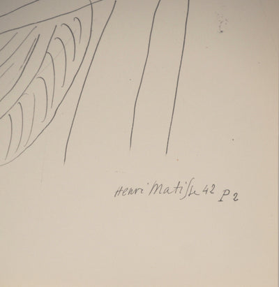 Henri MATISSE : Femme élégante assis, Lithographie originale (photo de détail 3) - Crédit photo : Galerie Art.Paris