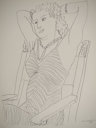 Henri MATISSE : La muse paisibl, Lithographie originale (vue générale) - Crédit photo : Galerie Art.Paris