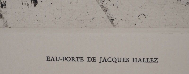 Jacques HALLEZ : Paysage enneigé, Gravure originale (photo de détail 2) - Crédit photo : Galerie Art.Paris