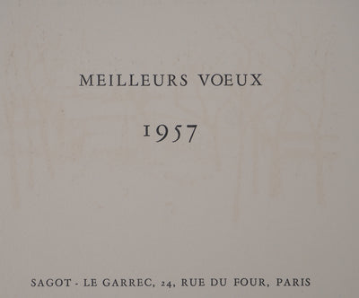 Jacques HALLEZ : Paysage enneigé, Gravure originale (photo de détail 7) - Crédit photo : Galerie Art.Paris