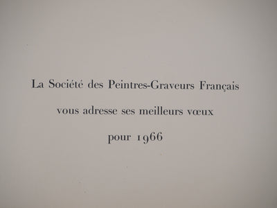 Herbert LESPINASSE : Rencontre d'une otarie et un ange, Gravure originale