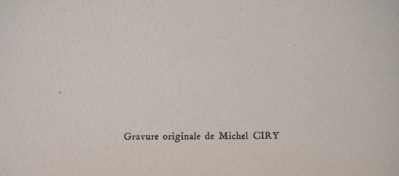 Michel CIRY : Vue sur le port, Gravure originale signée