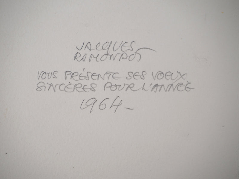 Jacques RAMONDOT : Paysage crépusculaire,, Gravure originale (photo de détail 3) - Crédit photo : Galerie Art.Paris