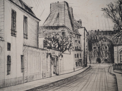 Claude BRETON : Rue d'une ville, Gravure originale (photo de détail 5) - Crédit photo : Galerie Art.Paris