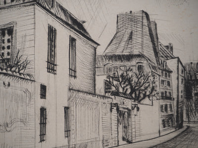 Claude BRETON : Rue d'une ville, Gravure originale (photo de détail 7) - Crédit photo : Galerie Art.Paris