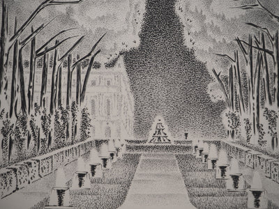 Michel BERET : Jardin à la française, Gravure originale (photo de détail 5) - Crédit photo : Galerie Art.Paris