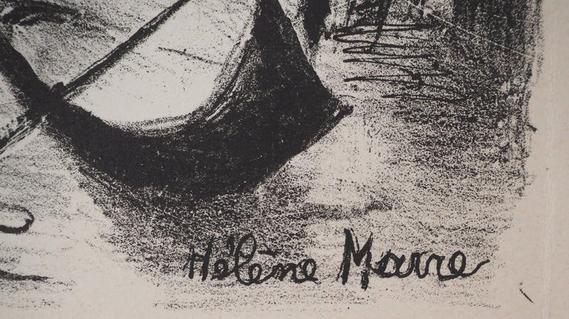 Hélène MARRE : Balade en Gondole , Lithographie originale (photo de détail 2) - Crédit photo : Galerie Art.Paris