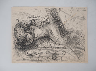 Jacques LESTRILLE : Sommeil sur la rive, Lithographie originale (vue générale) - Crédit photo : Galerie Art.Paris