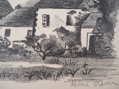 Hélène MARRE : Devant une maison (La maison de Claudine) , Lithographie originale (photo de détail 6) - Crédit photo : Galerie Art.Paris