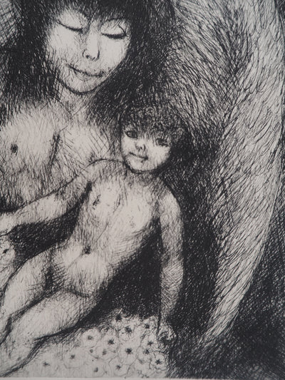 Edouard GOERG : Ange et l'enfant , Gravure originale (photo de détail 6) - Crédit photo : Galerie Art.Paris