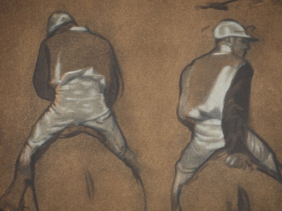 Edgar DEGAS : Les quatre jockeys, Lithographie et pochoir