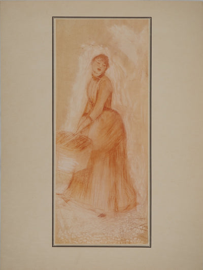 Pierre-Auguste RENOIR : La modiste, Lithographie originale (vue générale) - Crédit photo : Galerie Art.Paris