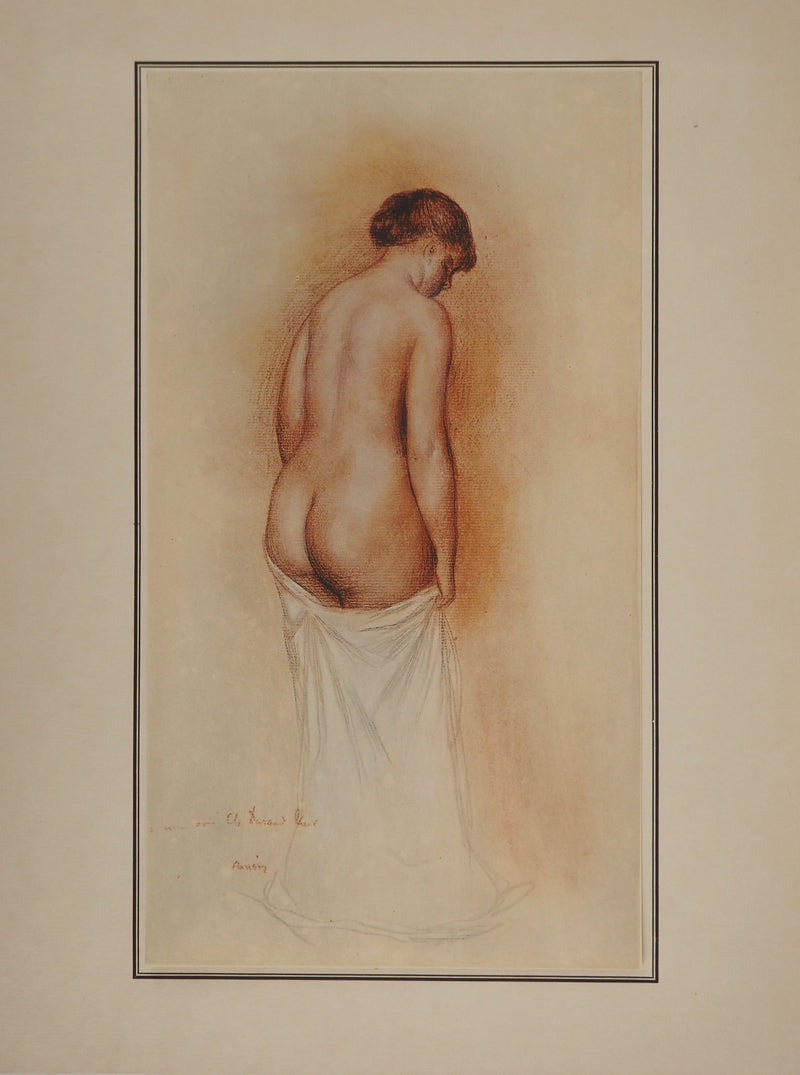 Pierre-Auguste RENOIR : Nu au drap, Lithographie originale (vue générale) - Crédit photo : Galerie Art.Paris