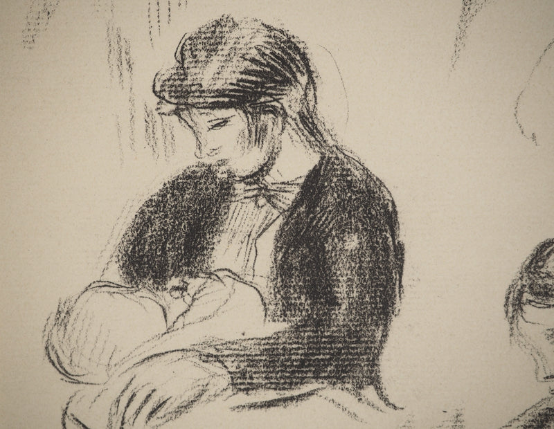 Pierre-Auguste RENOIR : Etudes de maternité, Lithographie originale (photo de détail 6) - Crédit photo : Galerie Art.Paris