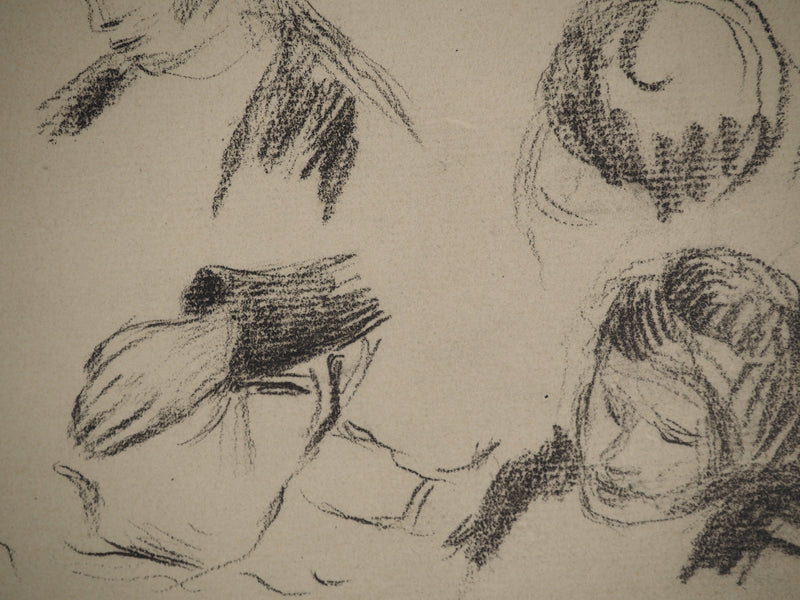 Pierre-Auguste RENOIR : Etudes de maternité, Lithographie originale (photo de détail 7) - Crédit photo : Galerie Art.Paris