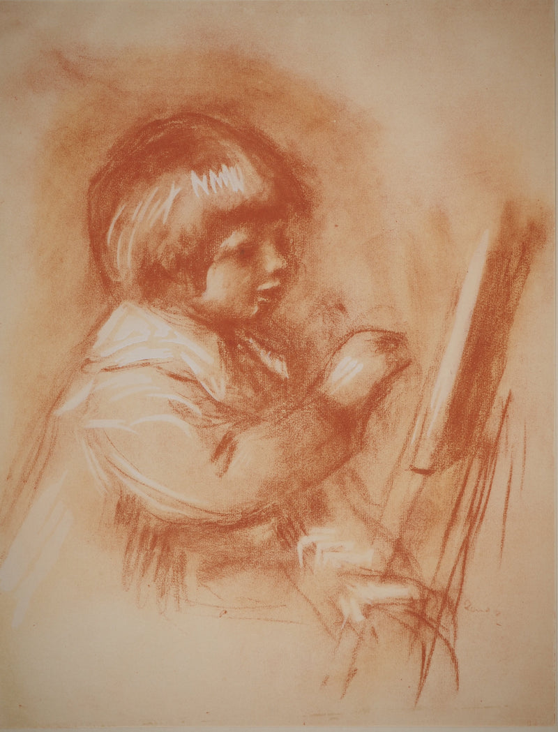 Pierre-Auguste RENOIR : Le jeune peintre, Lithographie originale (photo de détail 2) - Crédit photo : Galerie Art.Paris