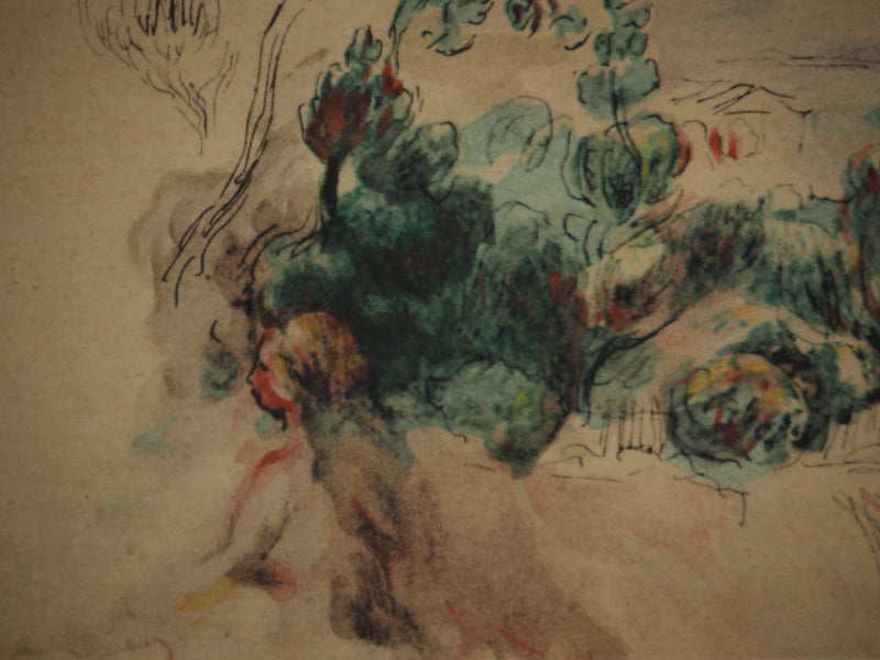 Pierre-Auguste RENOIR : Paysage arboré, Lithographie originale (photo de détail 4) - Crédit photo : Galerie Art.Paris