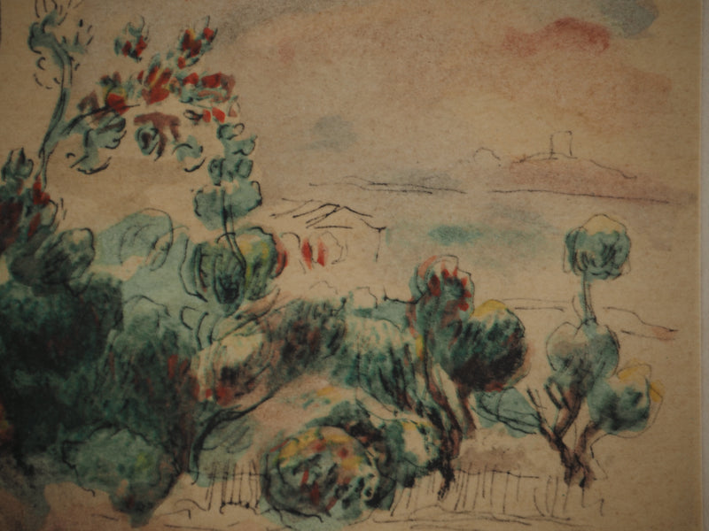 Pierre-Auguste RENOIR : Paysage arboré, Lithographie originale (photo de détail 5) - Crédit photo : Galerie Art.Paris