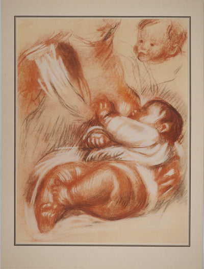 Pierre-Auguste RENOIR : Maternité, Lithographie originale (vue générale) - Crédit photo : Galerie Art.Paris