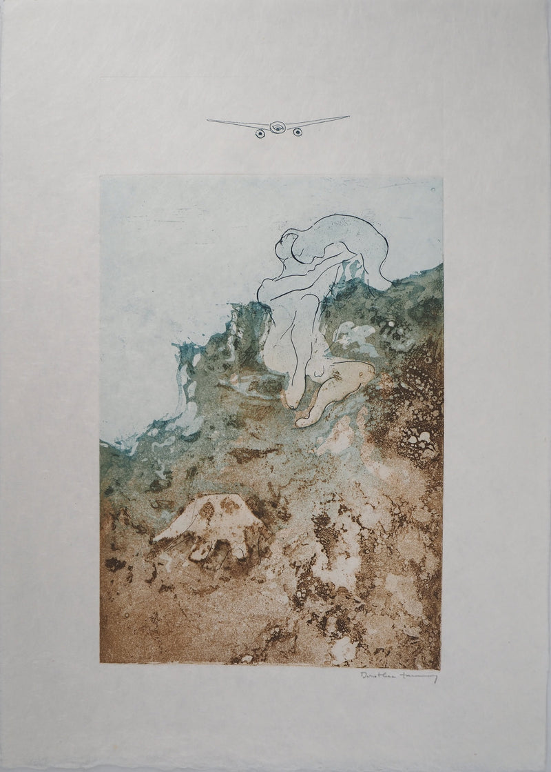 Dorothea TANNING : Baignade,, Gravure originale (vue générale) - Crédit photo : Galerie Art.Paris