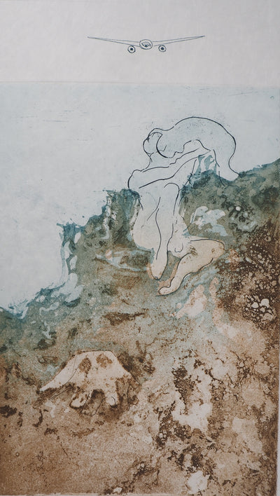 Dorothea TANNING : Baignade,, Gravure originale (photo de détail 3) - Crédit photo : Galerie Art.Paris