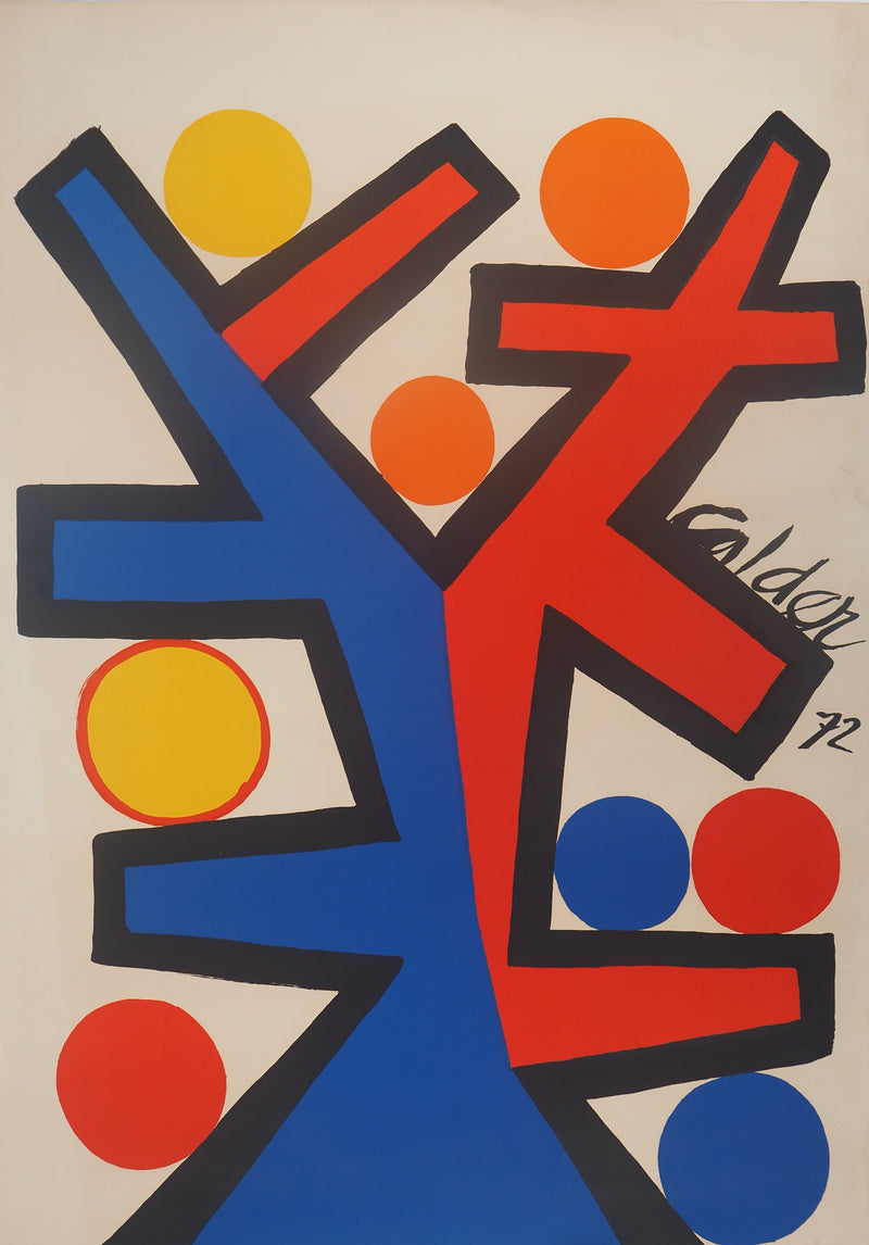 Alexander CALDER : Asymétrie, Lithographie originale signée