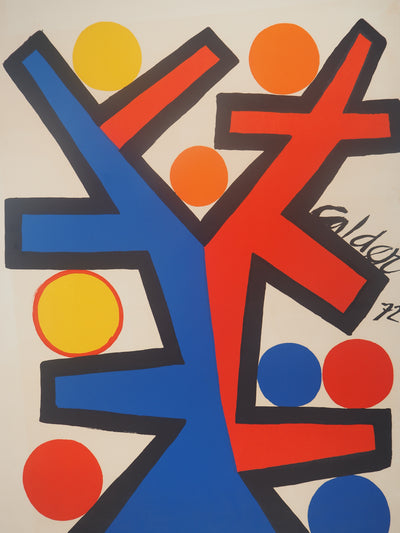 Alexander CALDER : Asymétrie, Lithographie originale signée