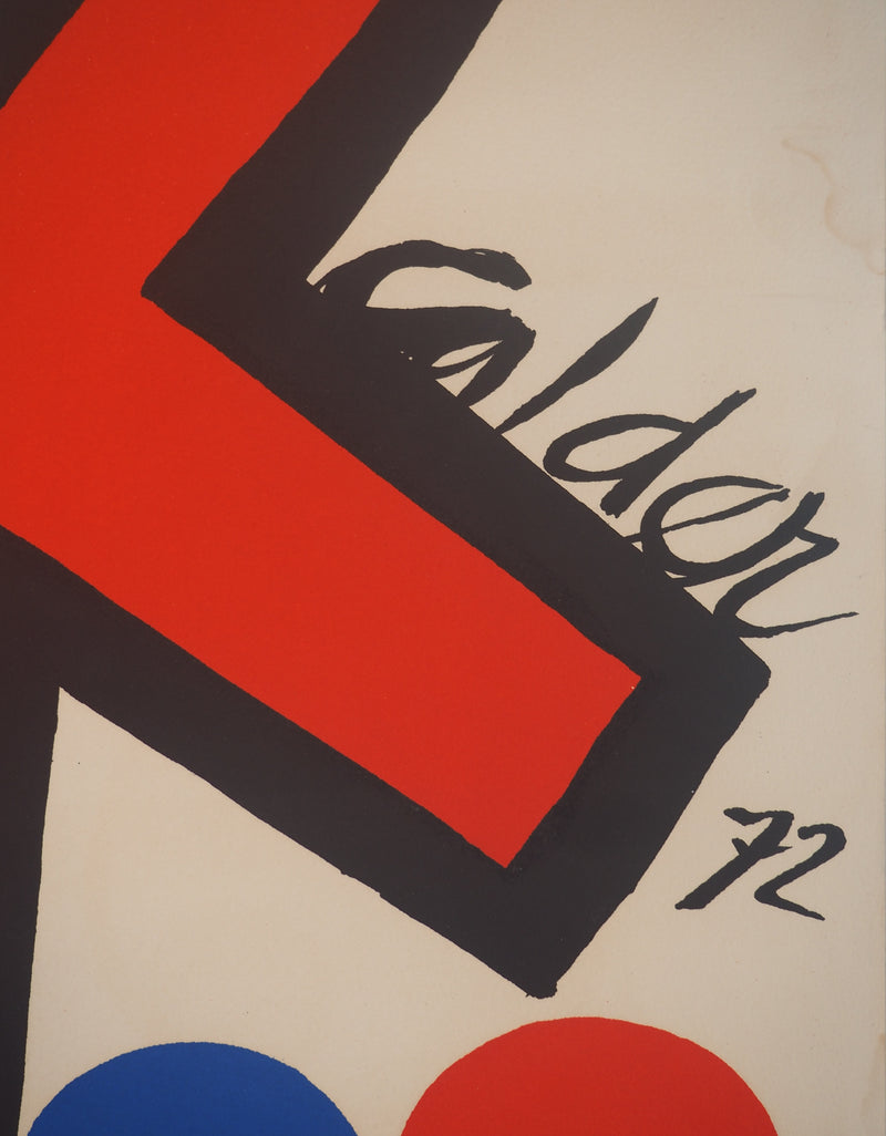 Alexander CALDER : Asymétrie, Lithographie originale signée