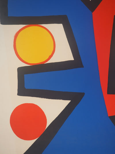 Alexander CALDER : Asymétrie, Lithographie originale signée