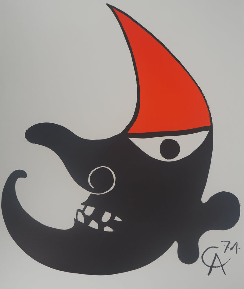 Alexander CALDER : Lune, Affiche en lithographie originale signée
