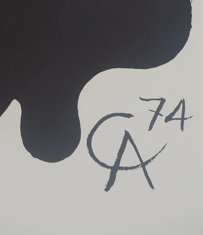 Alexander CALDER : Lune, Affiche en lithographie originale signée