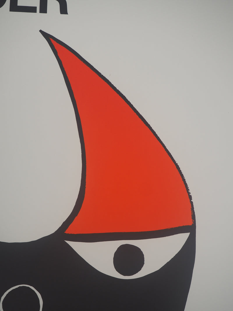 Alexander CALDER : Lune, Affiche en lithographie originale signée
