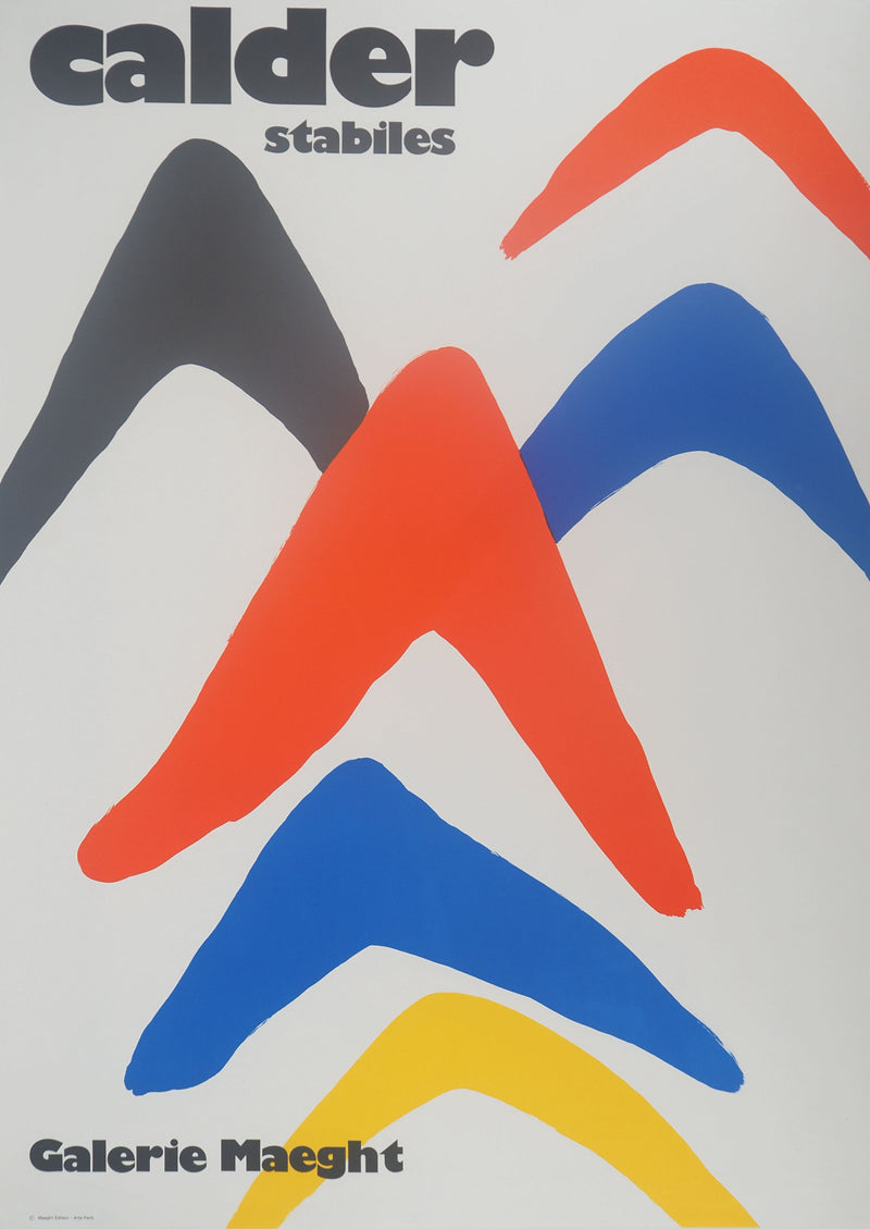 Alexander CALDER : Stabiles colorés, Affiche en lithographie originale