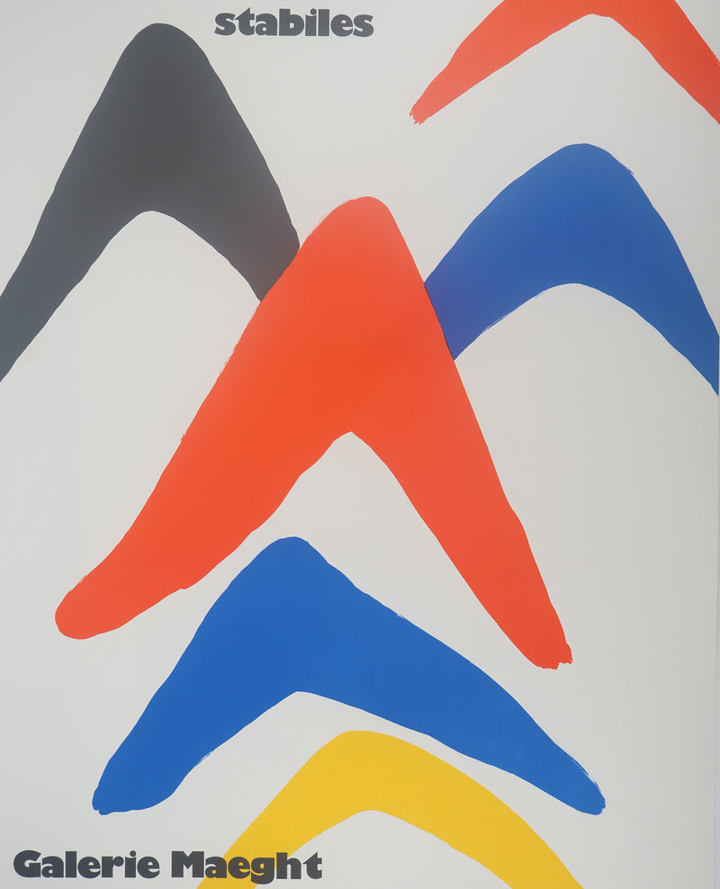 Alexander CALDER : Stabiles colorés, Affiche en lithographie originale