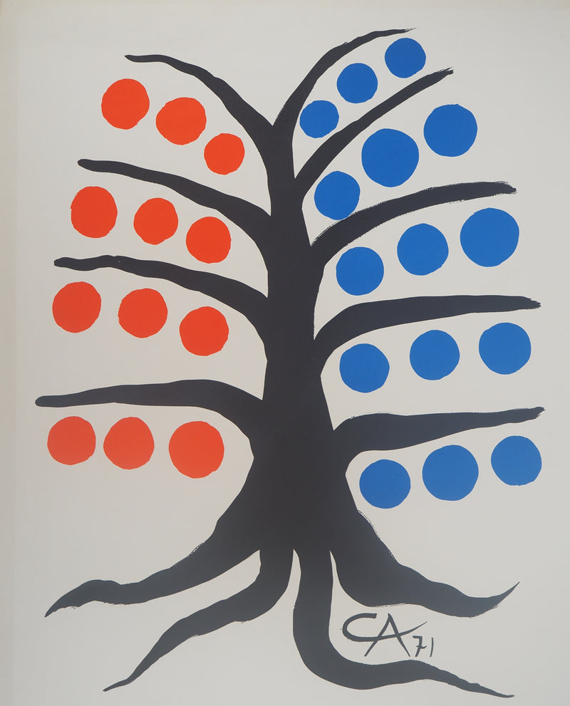 Alexander CALDER : Arbre heureux, Affiche en lithographie originale signée