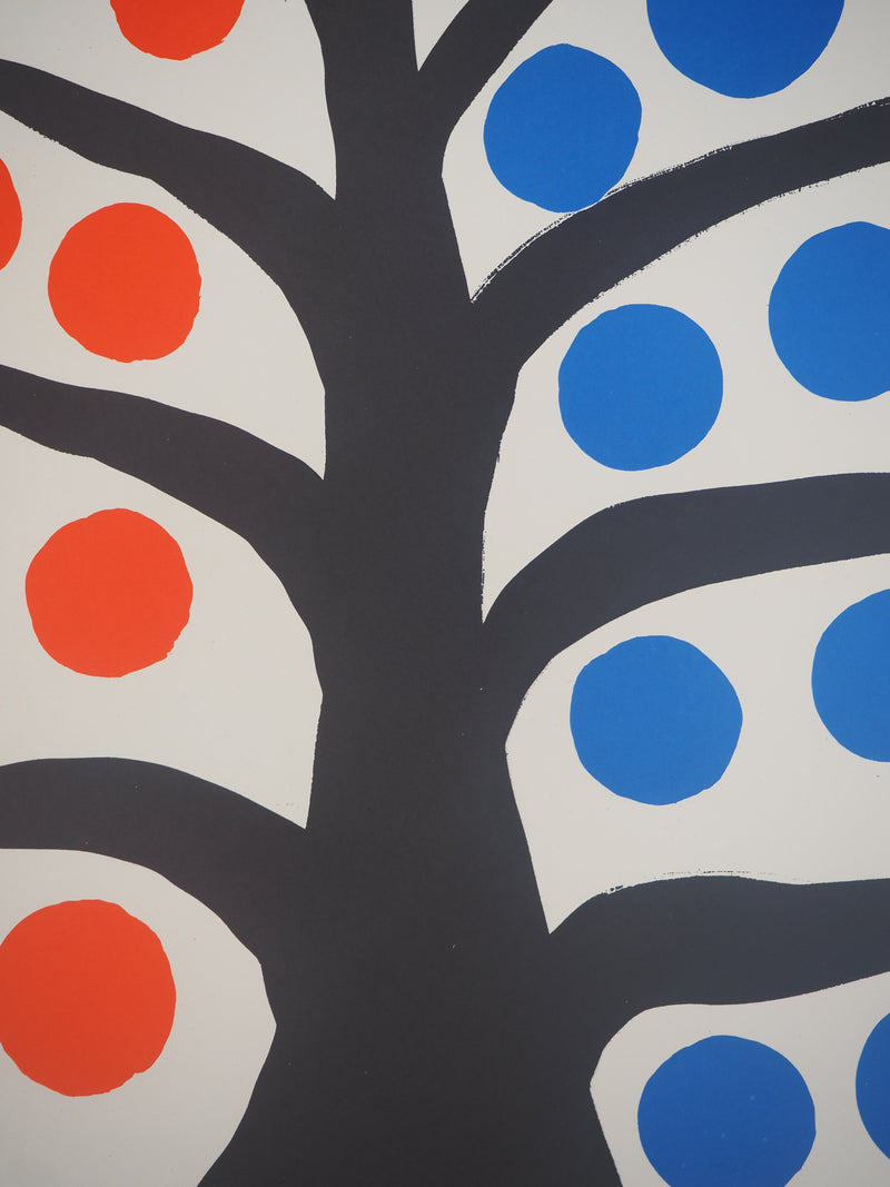 Alexander CALDER : Arbre heureux, Affiche en lithographie originale signée