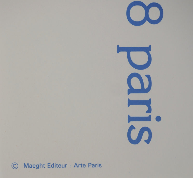 Alexander CALDER : Stabile noir et soleil rouge, Affiche en lithographie originale