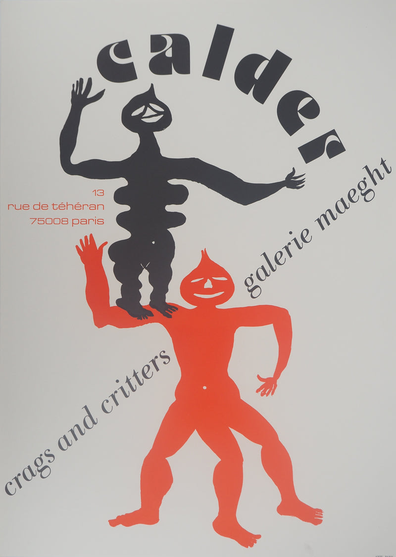 Alexander CALDER : Crags and critters, Affiche en lithographie originale