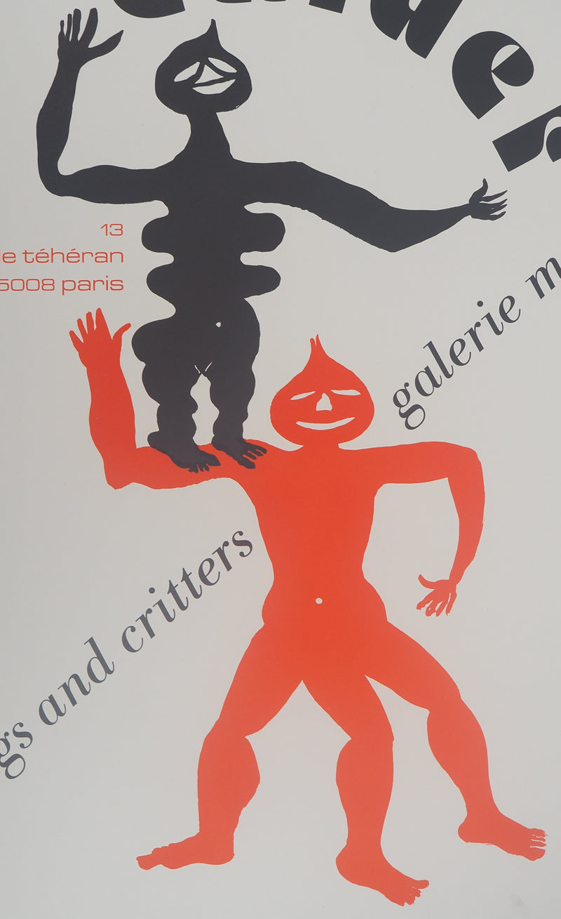 Alexander CALDER : Crags and critters, Affiche en lithographie originale