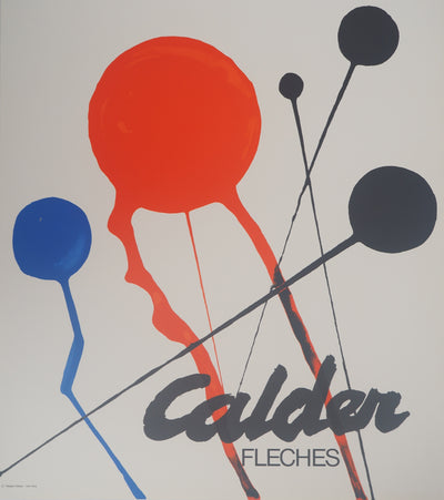Alexander CALDER : Flèches, Affiche en lithographie originale signée