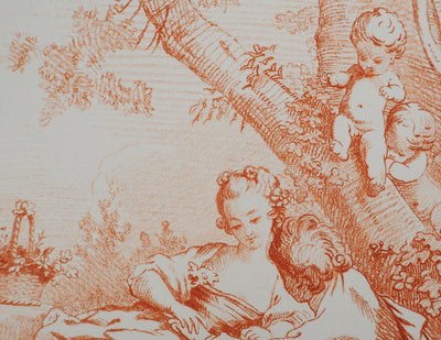 François BOUCHER : Déjeuner champêtre, Gravure