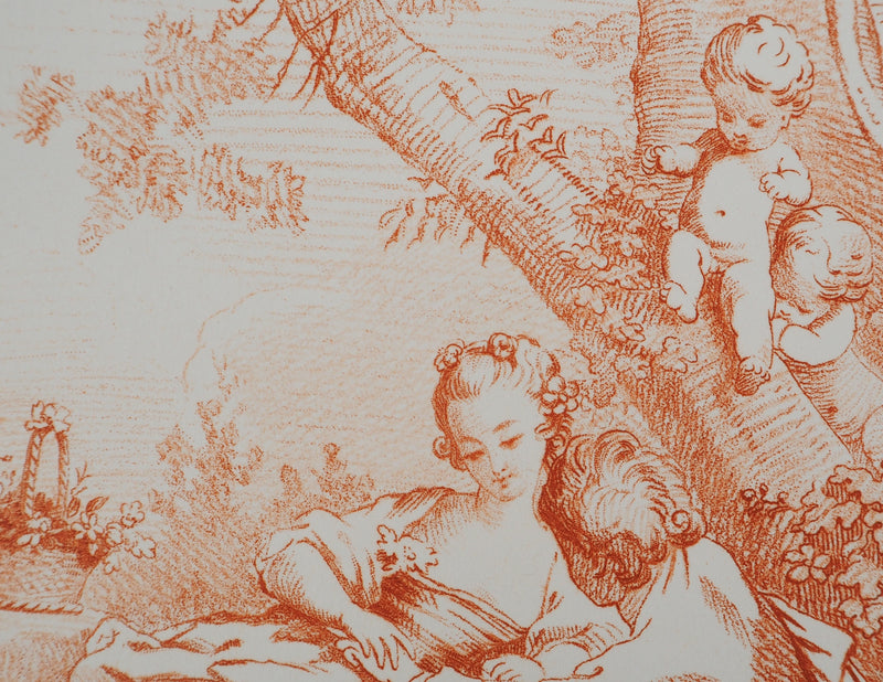 François BOUCHER : Déjeuner champêtre, Gravure
