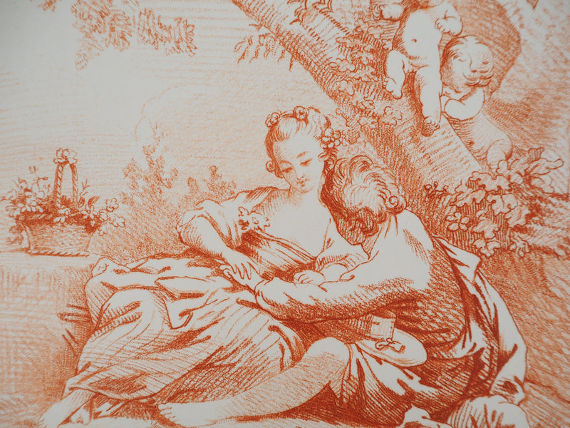 François BOUCHER : Déjeuner champêtre, Gravure