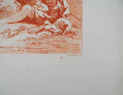François BOUCHER : Déjeuner champêtre, Gravure